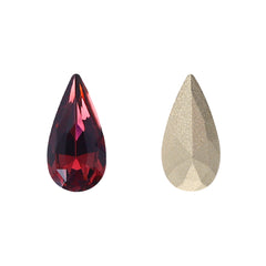 Burgundy Teardrop Shape High Quality Glass Pointed Back Fancy Rhinestones