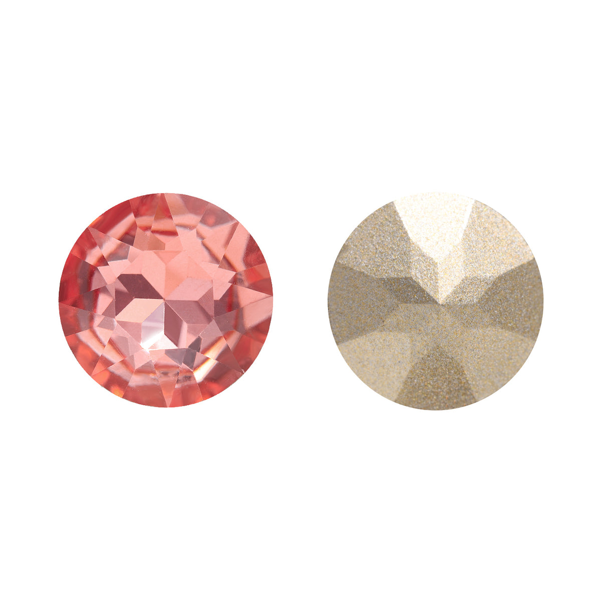 Light Peach Gemstone Flower Shape High Quality Glass Pointed Back Fancy Rhinestones