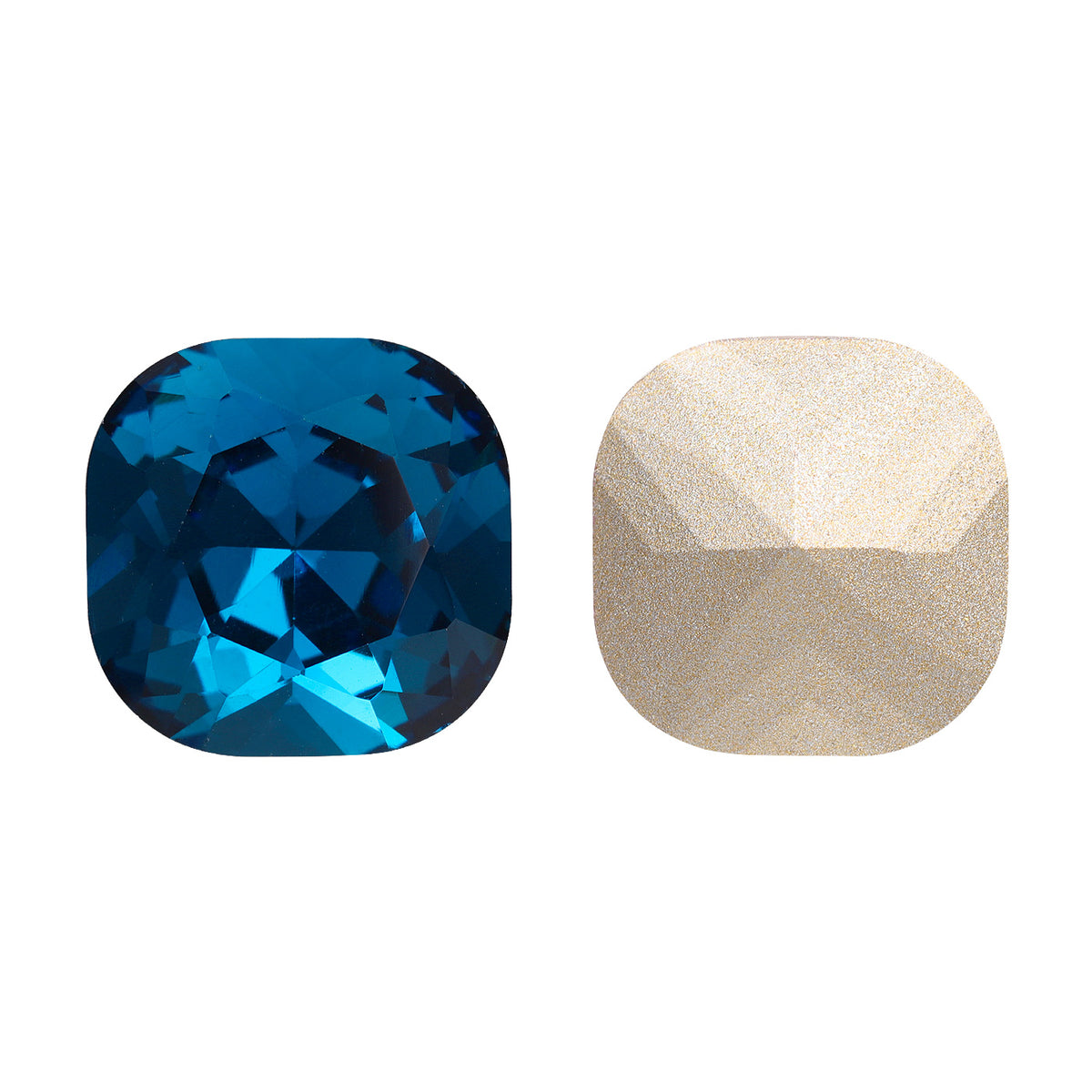 Indicolite Cushion Square Shape High Quality Glass Pointed Back Fancy Rhinestones