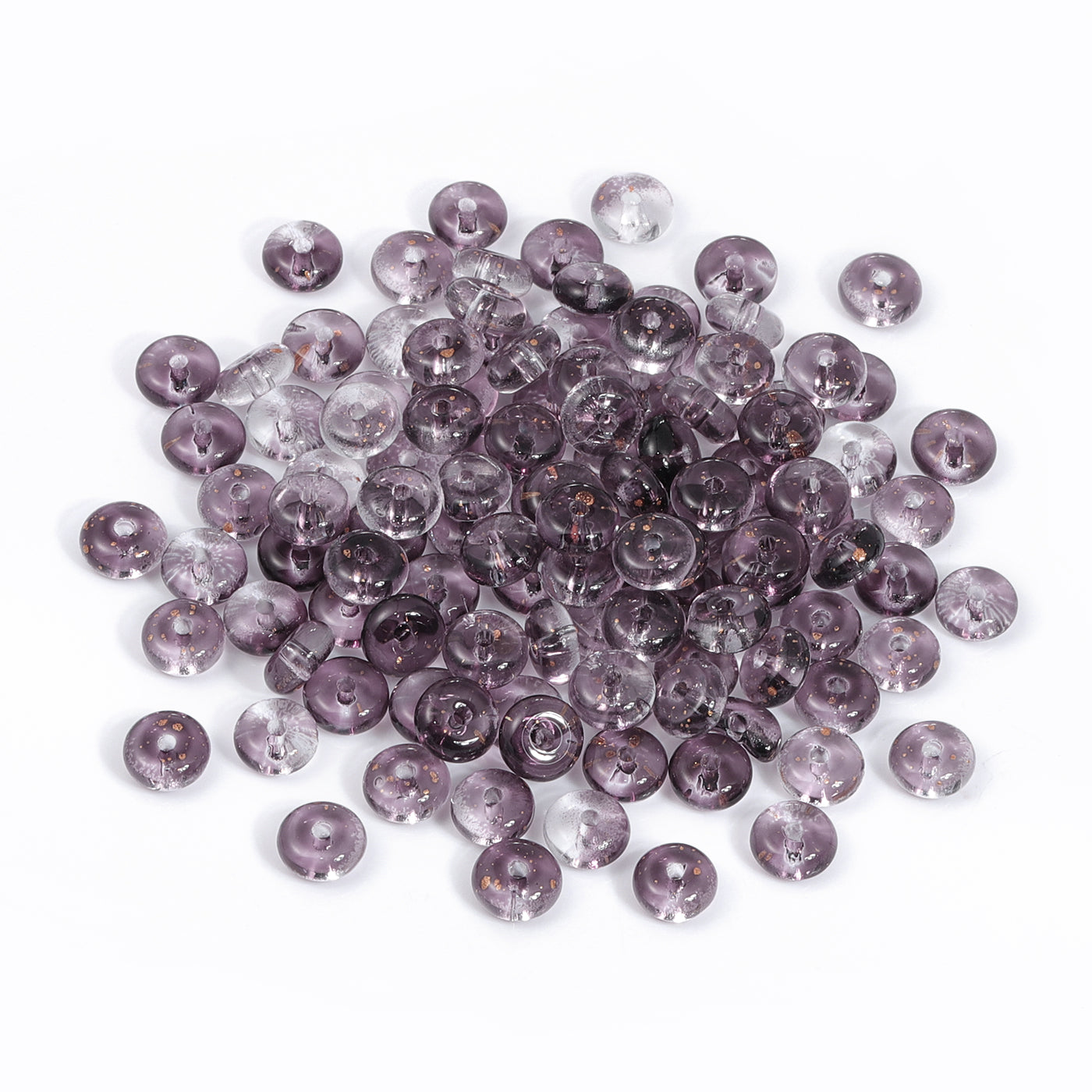 TMTG009 Transparent Candy Series Lucky Buckle Shape Glass Seed Beads