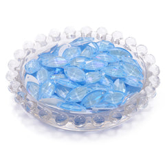 Electric Neon Light Blue Navette Shape High Quality Glass Sew-on Rhinestones