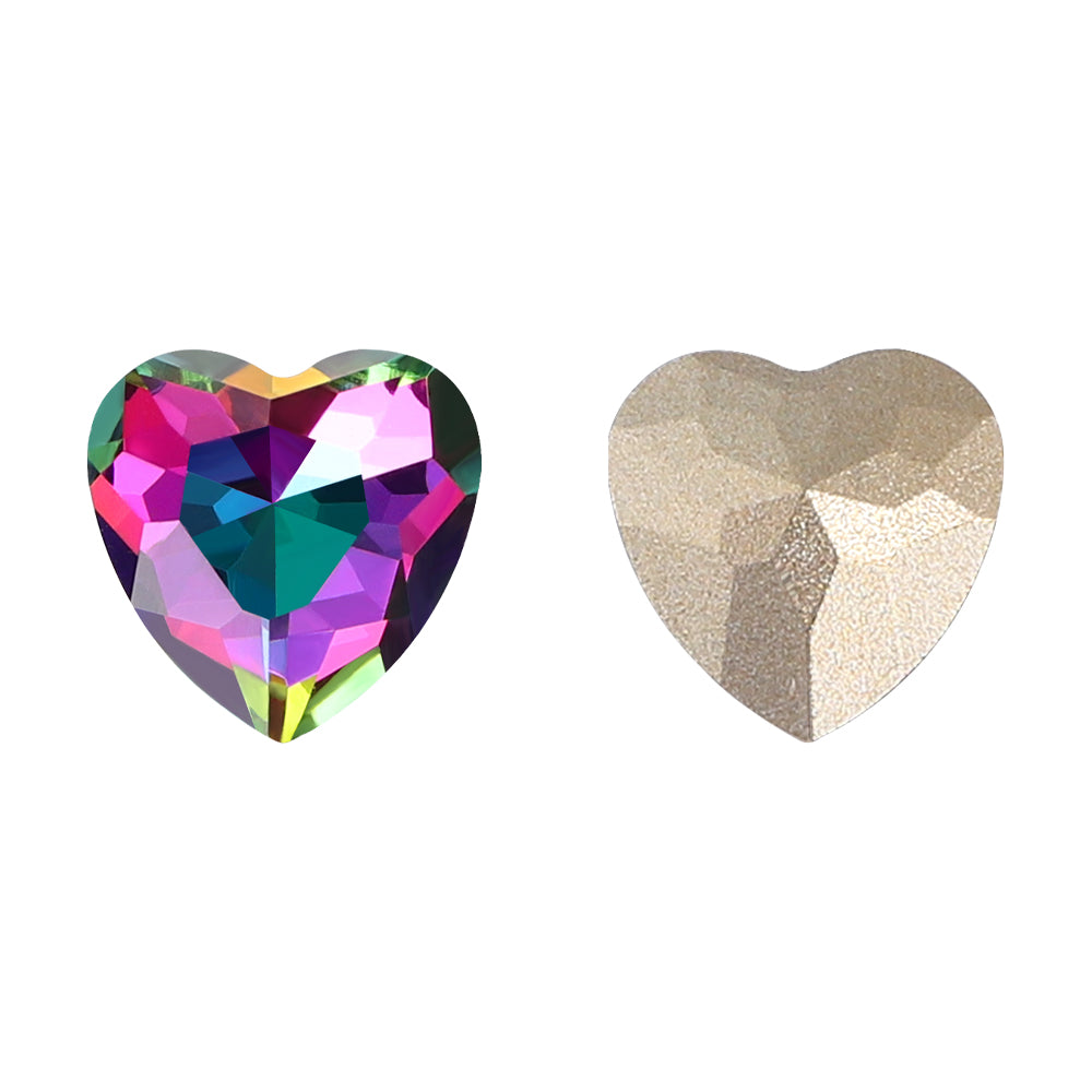 Volcano Heart Shape High Quality Glass Pointed Back Fancy Rhinestones