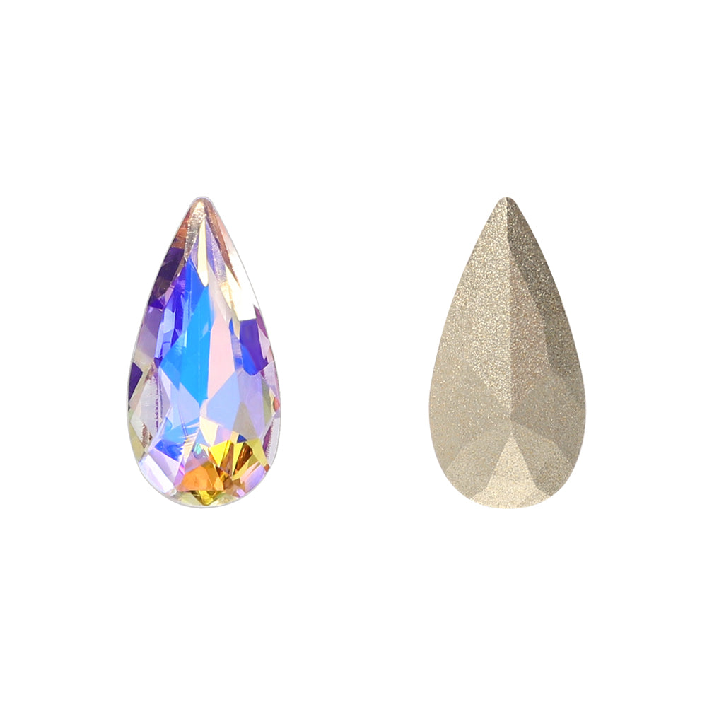 Paradise Shine Teardrop Shape High Quality Glass Pointed Back Fancy Rhinestones