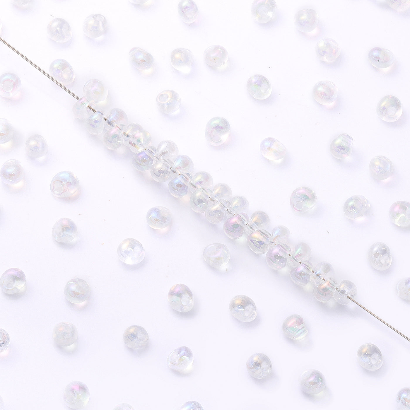 TMAB001 Transparent AB Drop Shape Glass Seed Beads