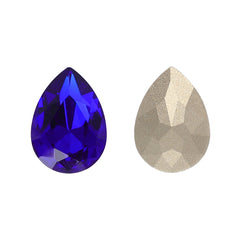 Sapphire Pear Shape High Quality Glass Pointed Back Fancy Rhinestones