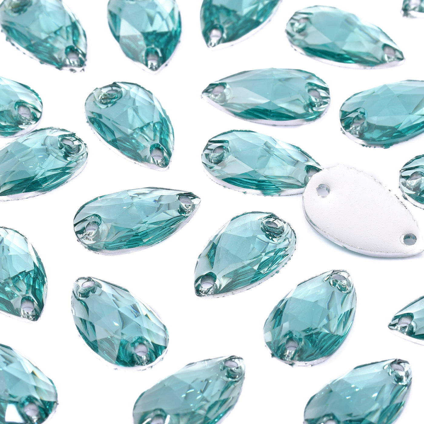 Drop Aquamarine Resin Sew-on Rhinestones For Dance Costume