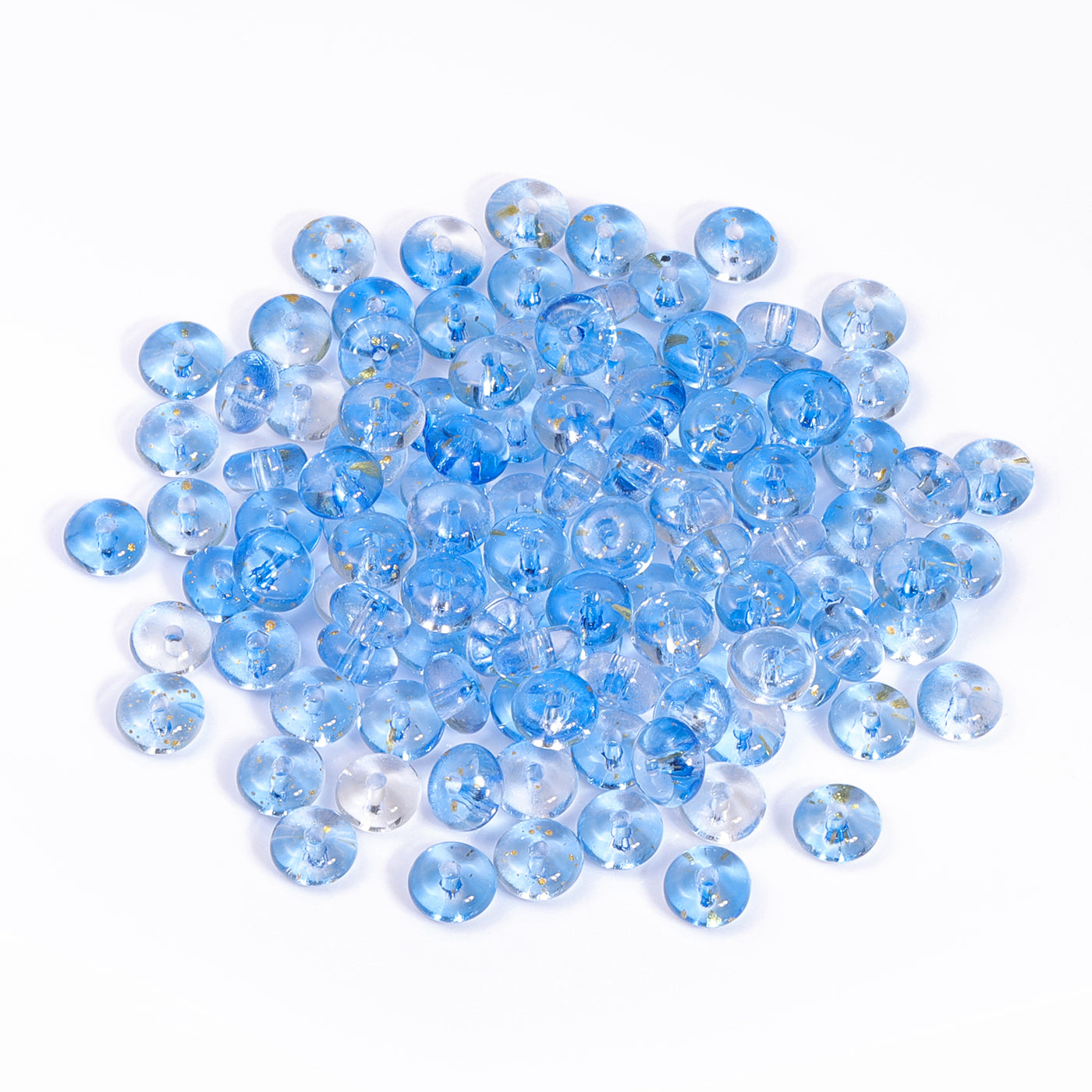 TMTG002 Transparent Candy Series Lucky Buckle Shape Glass Seed Beads