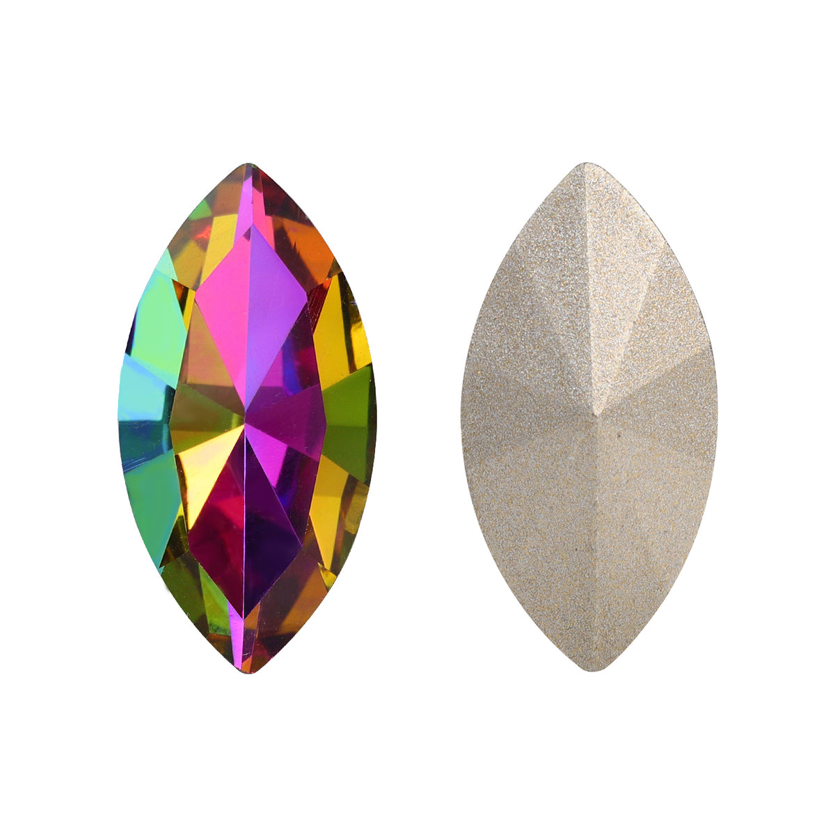 Volcano Navette Shape High Quality Glass Pointed Back Fancy Rhinestones