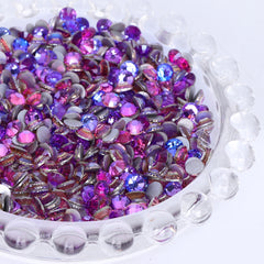 Dream Lavender Glass Flat Back Rhinestones Silver Back