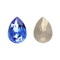 Light Sapphire Pear Shape High Quality Glass Pointed Back Fancy Rhinestones