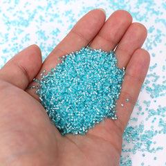 Transparent Silver-lined Aquamarine Color Hight Quality Glass Cylinder Seed Beads 1.6 MM Size GY2001