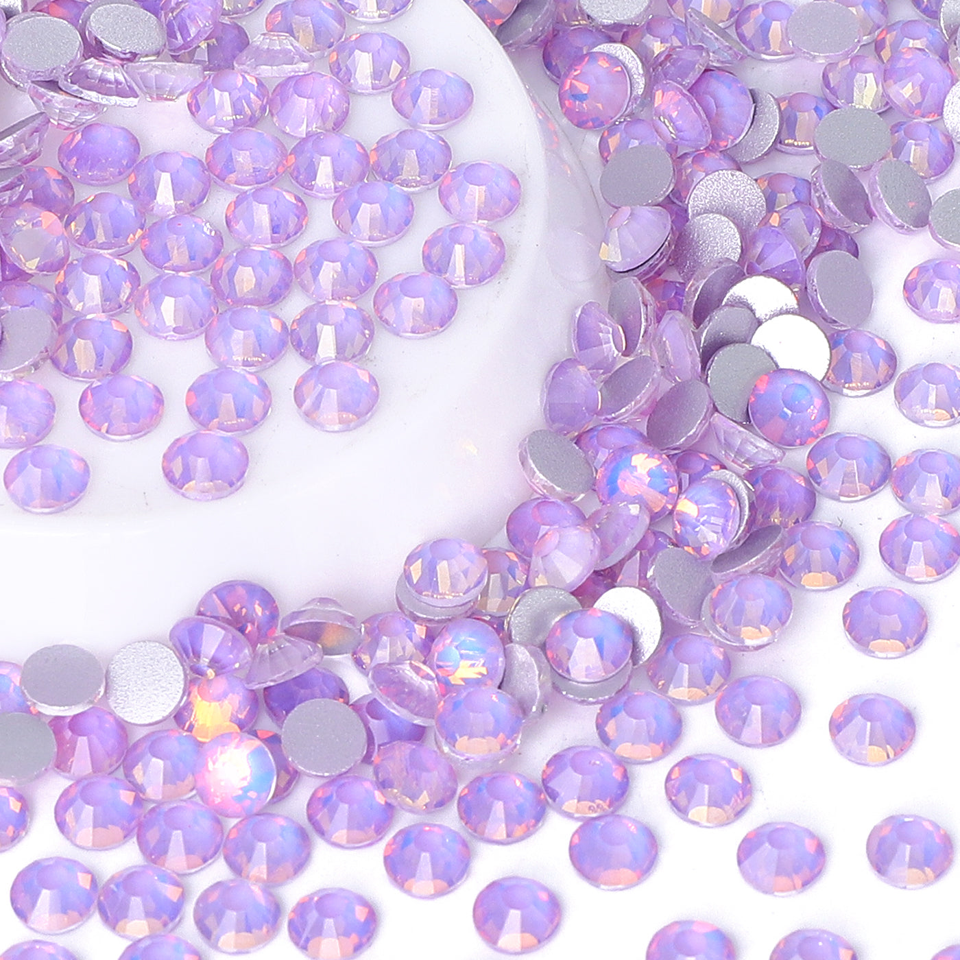 Flashing Light Violet Glass FlatBack Rhinestones Silver Back WholesaleRhinestone