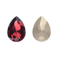 Burgundy Pear Shape High Quality Glass Pointed Back Fancy Rhinestones