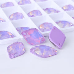 Lavender AM Lemon Shape High Quality Glass Sew-on Rhinestones