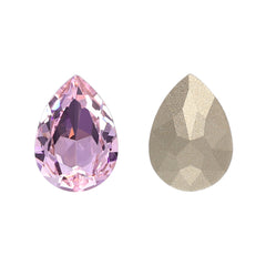 Light Rose Pear Shape High Quality Glass Pointed Back Fancy Rhinestones