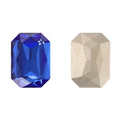 Light Sapphire Thin Octagon Shape High Quality Glass Pointed Back Fancy Rhinestones