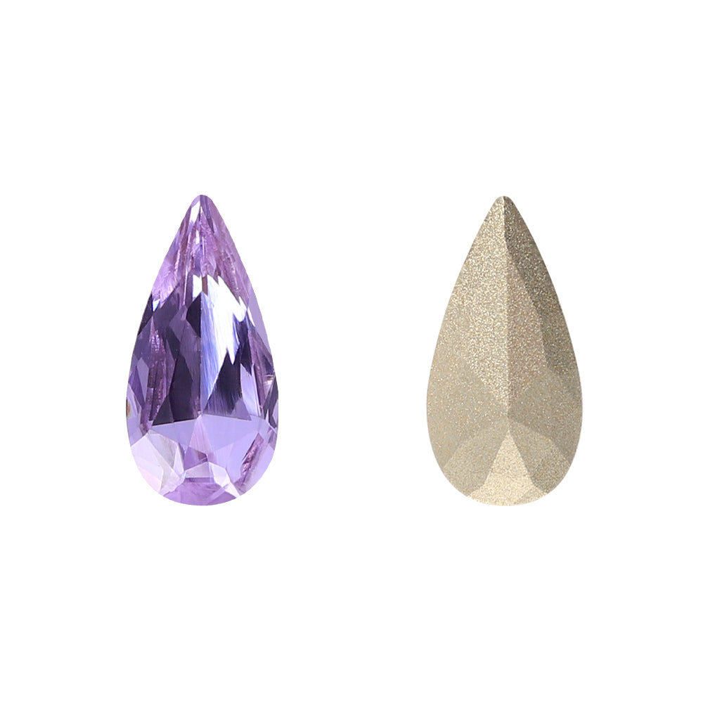 Violet Teardrop Shape High Quality Glass Pointed Back Fancy Rhinestones