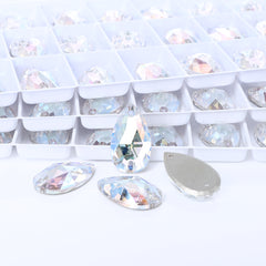 Crystal Transmission Drop Shape High Quality Glass Sew-on Rhinestones