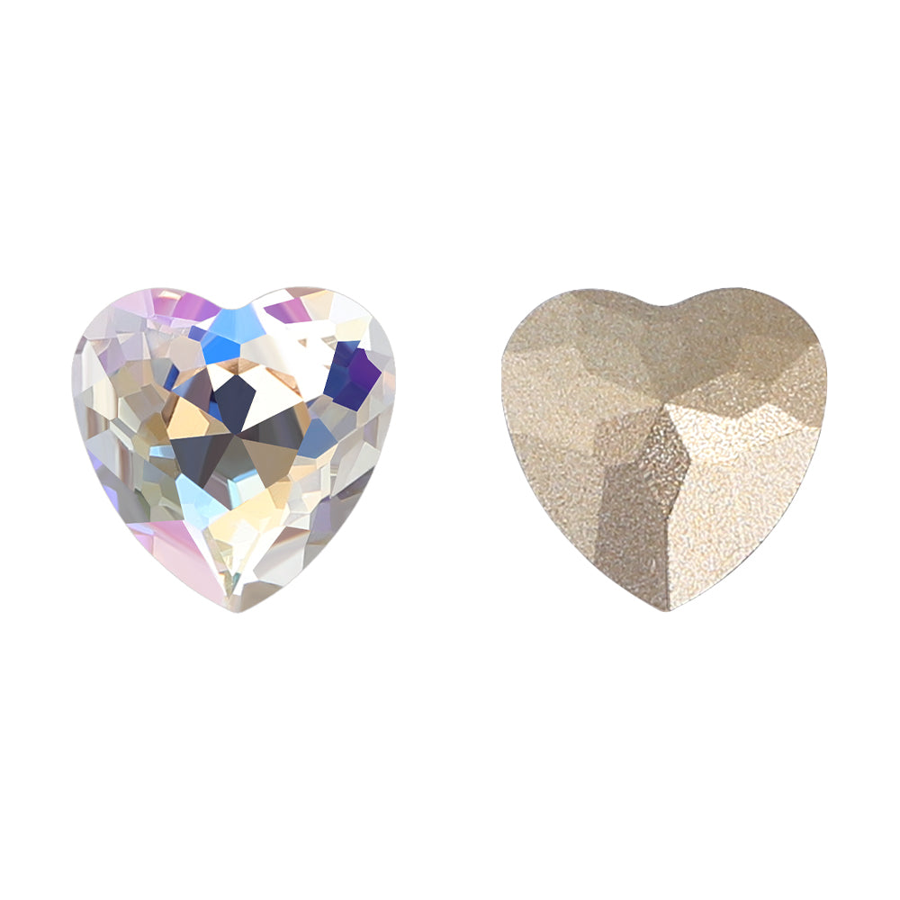 Moonlight Heart Shape High Quality Glass Pointed Back Fancy Rhinestones