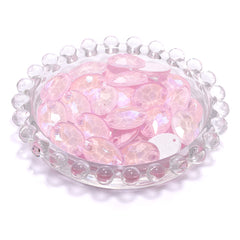 Electric Neon Light Rose Oval Shape High Quality Glass Sew-on Rhinestones