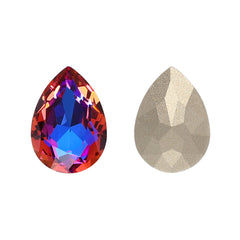 Violet Blue Pear Shape High Quality Glass Pointed Back Fancy Rhinestones