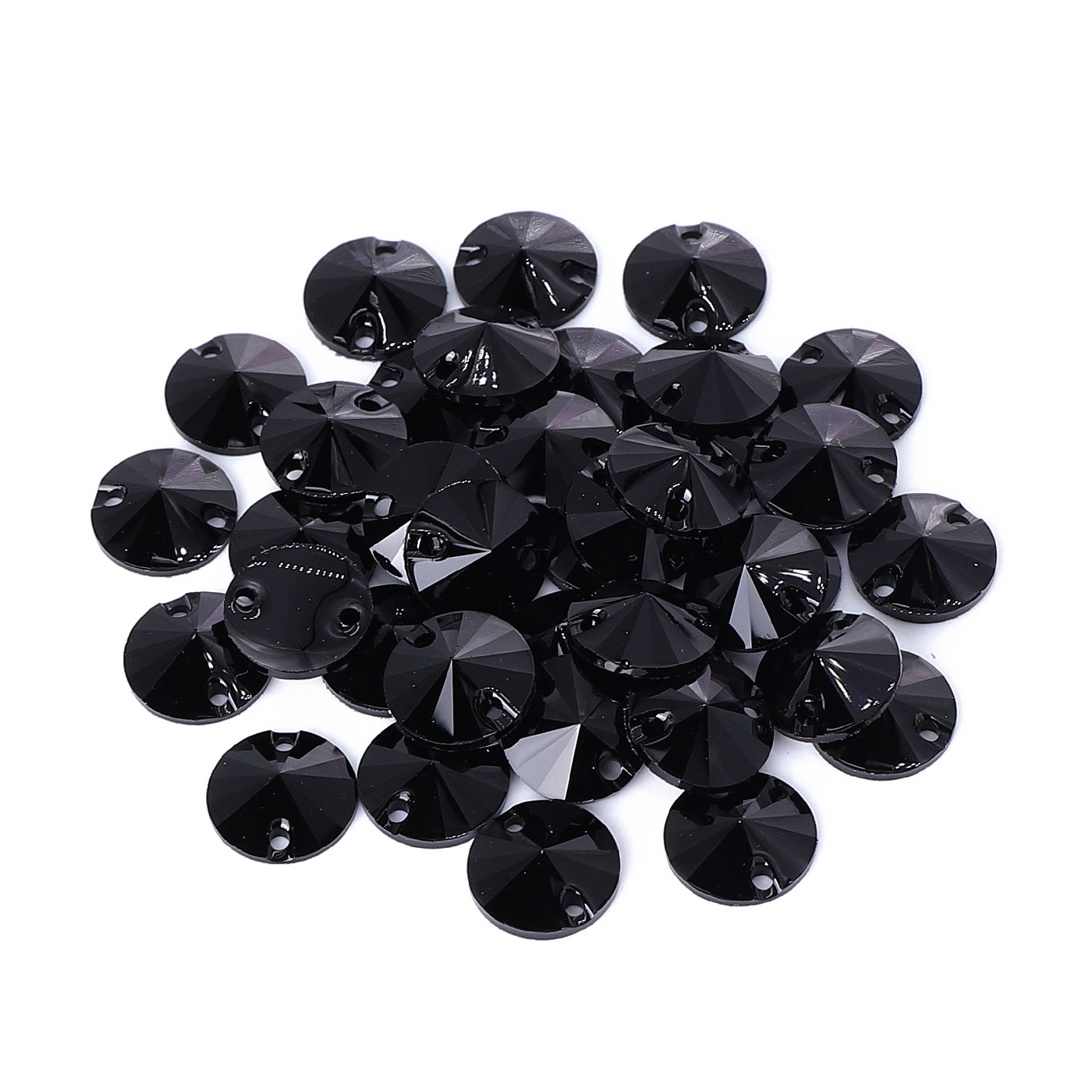 Rivoli Black Resin Sew-on Rhinestones For Dance Costume