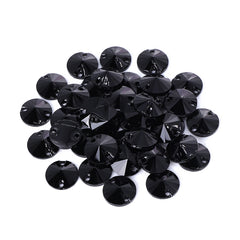 Rivoli Black Resin Sew-on Rhinestones For Dance Costume