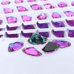 Heliotrope Galactic Shape High Quality Glass Sew-on Rhinestones