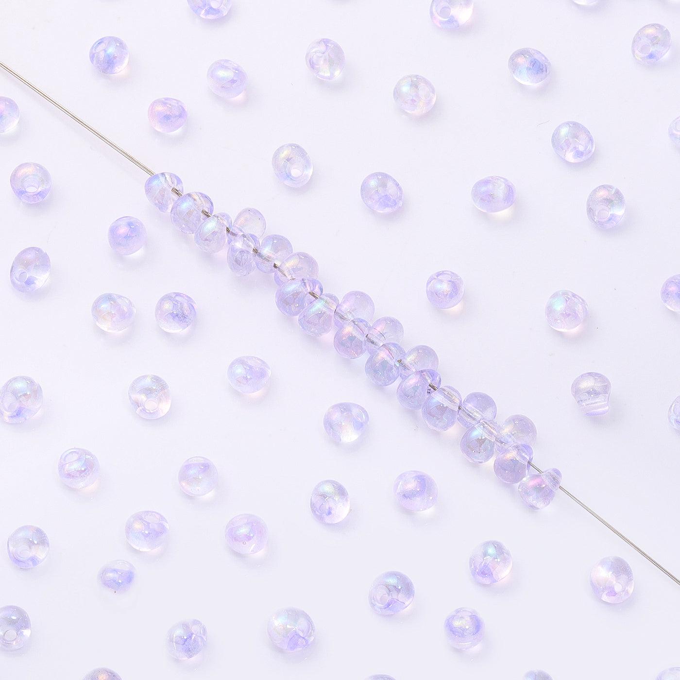 TMAB011 Transparent AB Drop Shape Glass Seed Beads