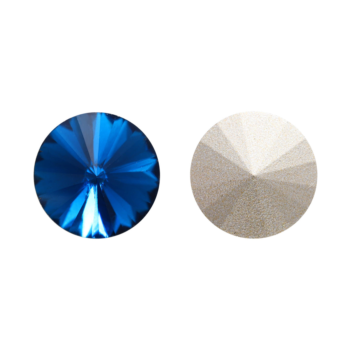 Indicolite Rivoli Shape High Quality Glass Pointed Back Fancy Rhinestones