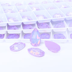 Lavender AM Drop Shape High Quality Glass Sew-on Rhinestones