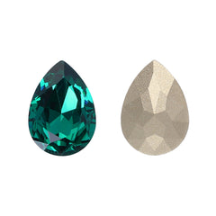 Emerald Pear Shape High Quality Glass Pointed Back Fancy Rhinestones