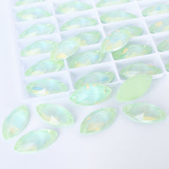 Light Azore AM Navette Shape High Quality Glass Sew-on Rhinestones