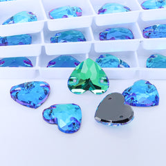 Sphinx Heart Shape High Quality Glass Sew-on Rhinestones