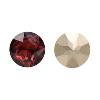 Burgundy Gemstone Flower Shape High Quality Glass Pointed Back Fancy Rhinestones