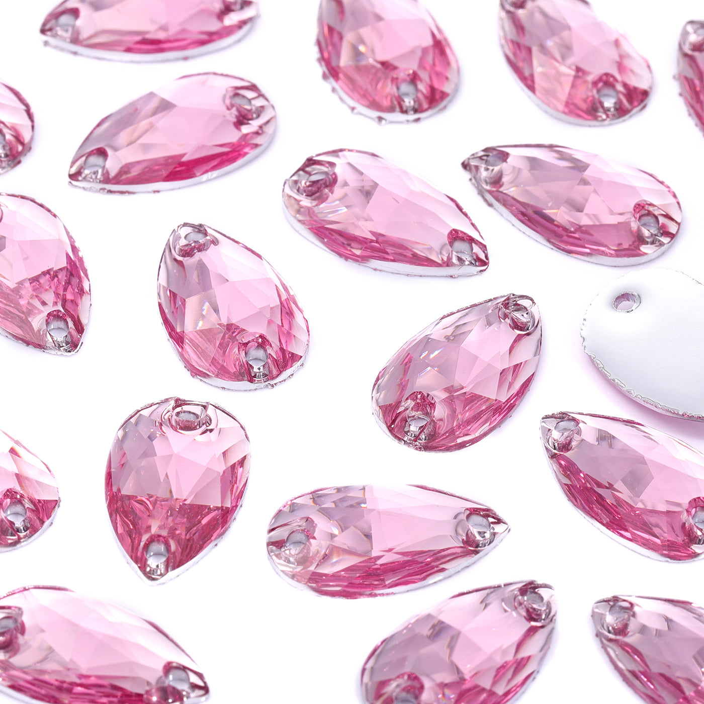 Drop Pink Resin Sew-on Rhinestones For Dance Costume