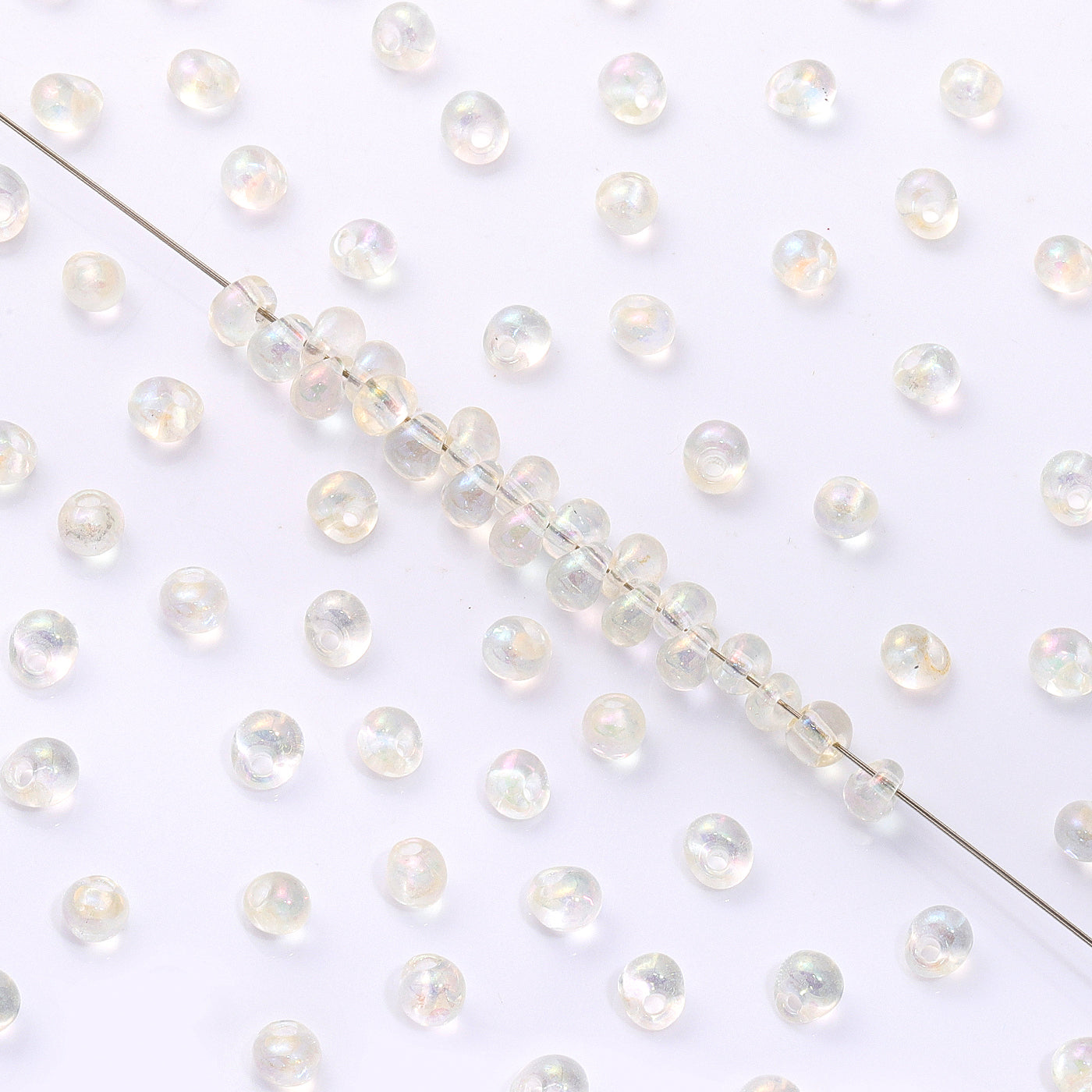 TMAB002 Transparent AB Drop Shape Glass Seed Beads