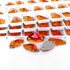 Astral Pink Galactic Shape High Quality Glass Sew-on Rhinestones