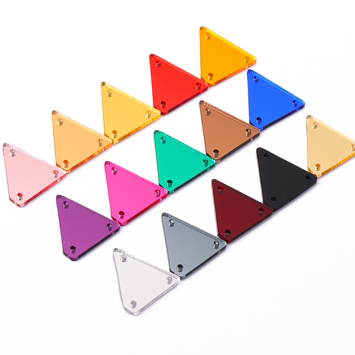 Irregular Triangle Shape Multi Colors Acrylic Sew-on Mirror For Dance Costume WholesaleRhinestone