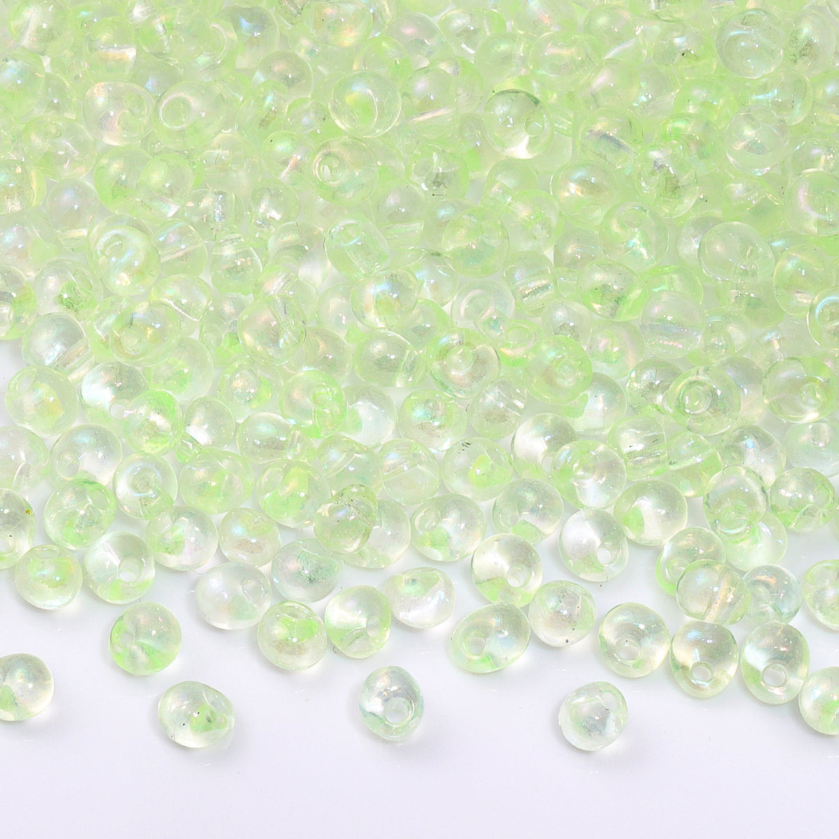 TMAB007 Transparent AB Drop Shape Glass Seed Beads