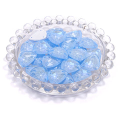 Electric Neon Light Blue Trilliant Shape High Quality Glass Sew-on Rhinestones