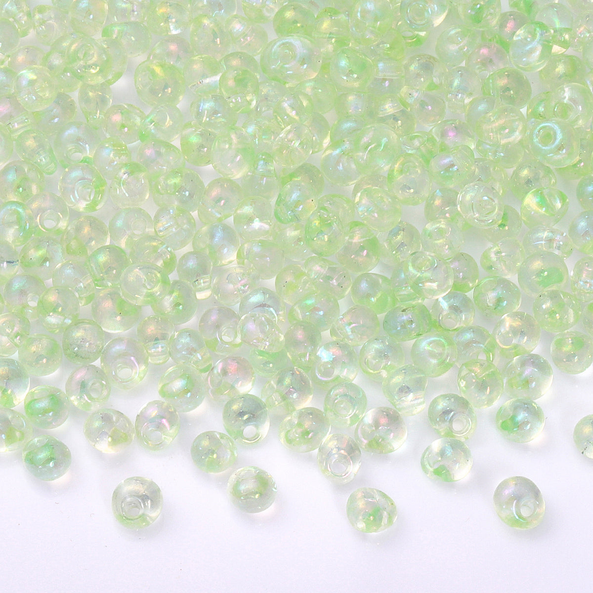 TMAB006 Transparent AB Drop Shape Glass Seed Beads