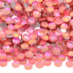 Crystal Rose Pink Glass FlatBack Rhinestones Silver Back WholesaleRhinestone