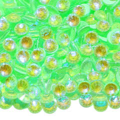 Neon Mint Mambo AB Glass FlatBack Neon Rhinestones