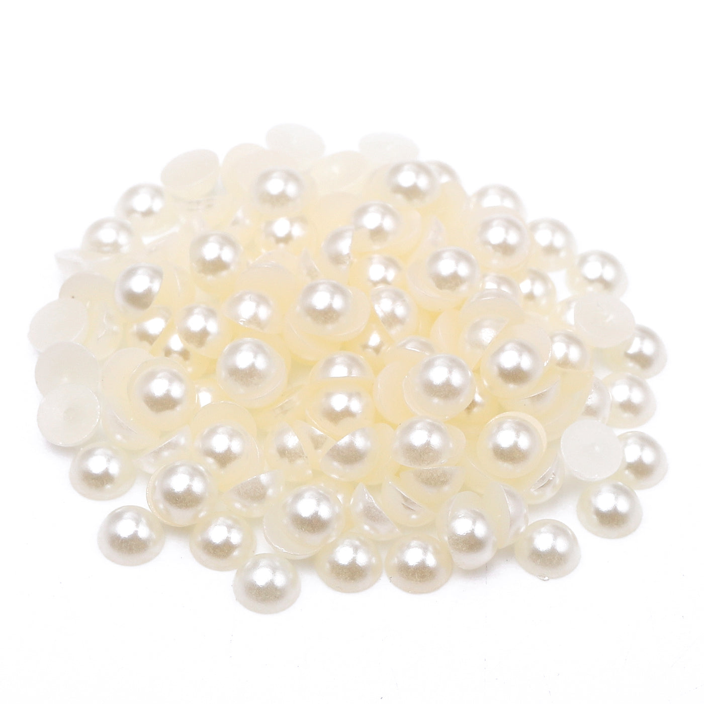 Ivory Resin Flat Back Pearls Multi Sizes