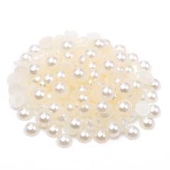 Ivory Resin Flat Back Pearls Multi Sizes