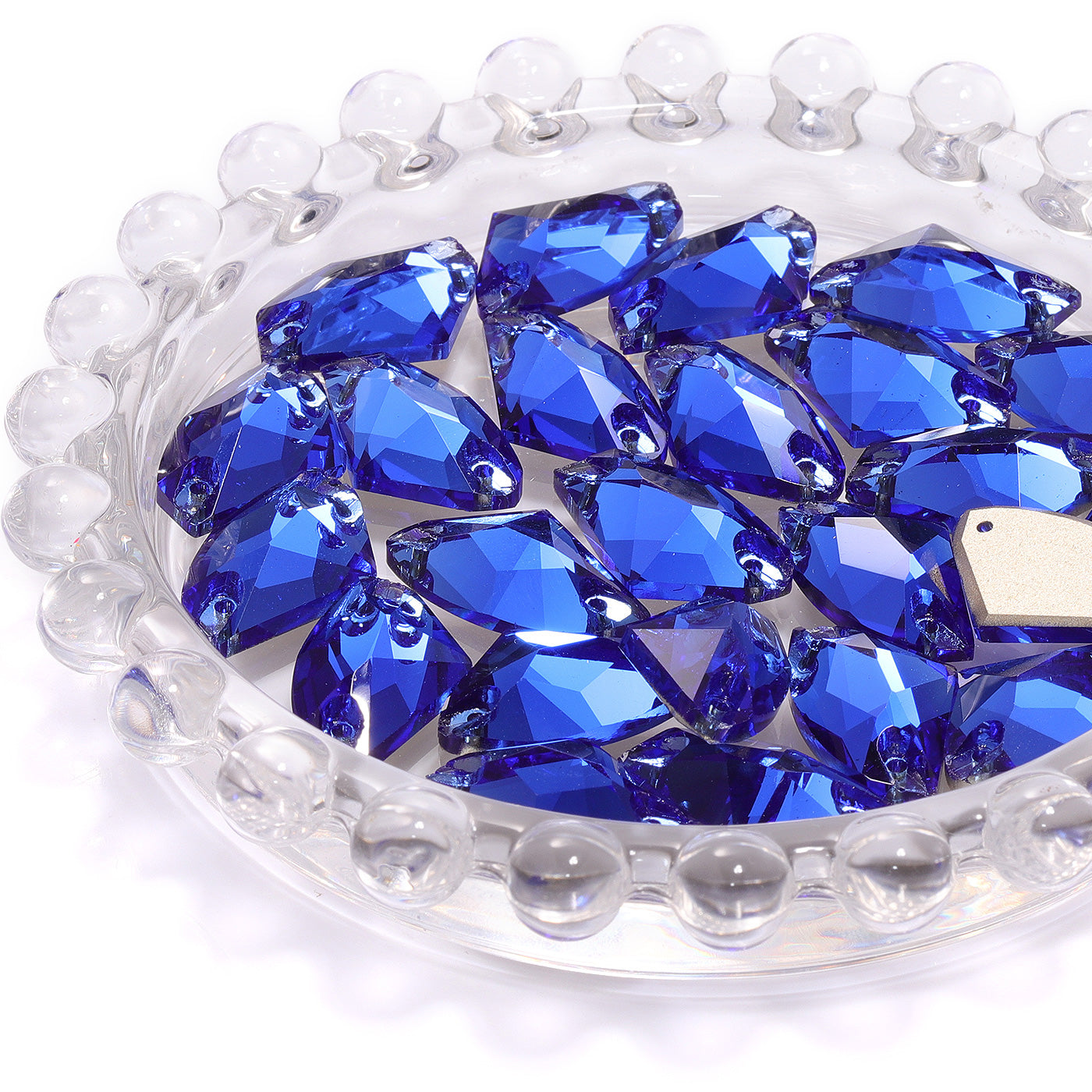 Sapphire Galactic Shape High Quality Glass Sew-on Rhinestones