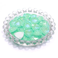 Electric Neon Greenwrap Trilliant Shape High Quality Glass Sew-on Rhinestones