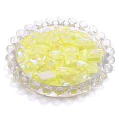 Electric Neon Light Topaz Rectangle Shape High Quality Glass Sew-on Rhinestones
