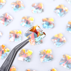 Light Crystal AB Rivoli Square Shape High Quality Glass Sew-on Rhinestones